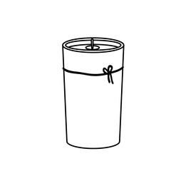 decorative candle spa icon vector illustration graphic design