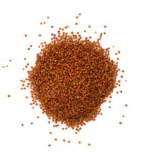 red quonoa on white background