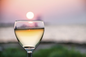 Sun in the glass