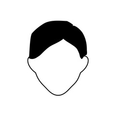 Faceless men cartoon icon vector illustration graphic design