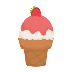 Delicious ice cream icon vector illustration graphic design