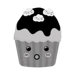 Delicious cupcake dessert icon vector illustration graphic design