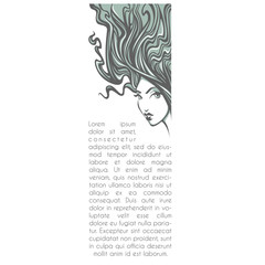 portrait of beauty woman with rich hair