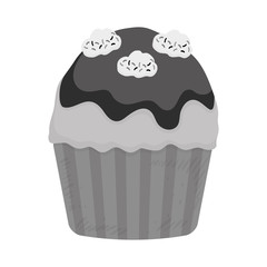 Delicious cupcake dessert icon vector illustration graphic design