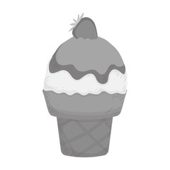 Delicious ice cream icon vector illustration graphic design