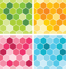 Seamless honeycomb pattern. Vector background.