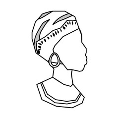 African woman silhouette icon vector illustration graphic design