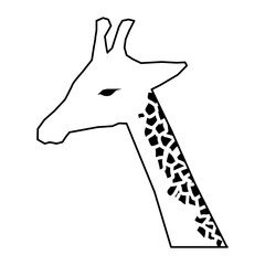 giraffe african animal icon vector illustration graphic design