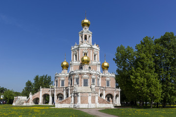 Fototapeta na wymiar Interecession Church, Fili, Moscow, Russia