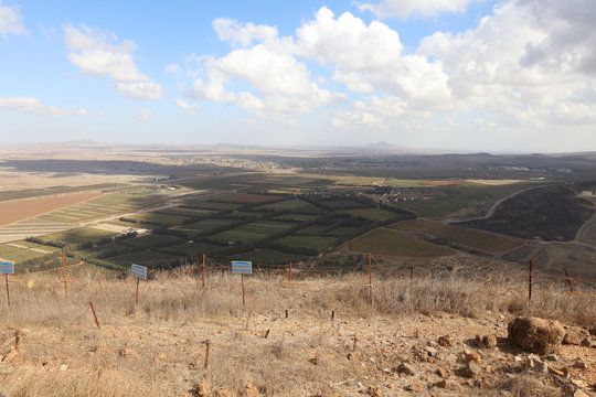 View from Golan Heights to Syria. Israel 