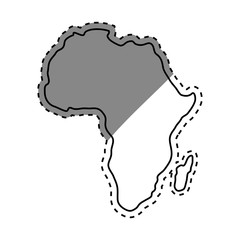 Africa map silhouette icon vector illustration graphic design