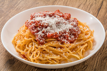 イタリアンパスタ　 アマトリチャーナ　 Spaghetti All'Amatriciana