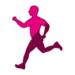 Obraz na płótnie Canvas man running fitness icon vector illustration graphic design