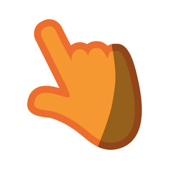 Human hand silhouette icon vector illustration graphic design