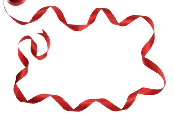 Fototapeta premium 赤いリボンのフレーム
