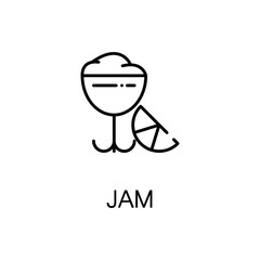 Jam flat icon or logo for web design.