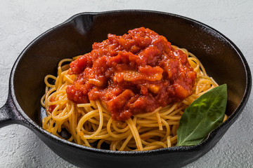 イタリアンパスタ　 アマトリチャーナ　 Spaghetti All'Amatriciana