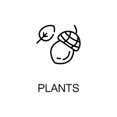 Plants flat icon or logo for web design.