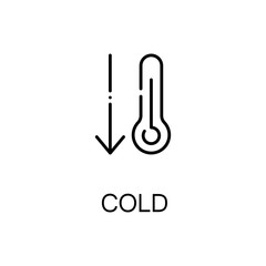 Cold flat icon or logo for web design.