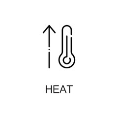 Heat flat icon or logo for web design.