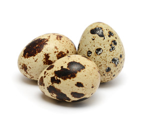 Quail egg isolated on white background