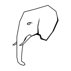 Obraz premium elephant african animal icon vector illustration graphic design