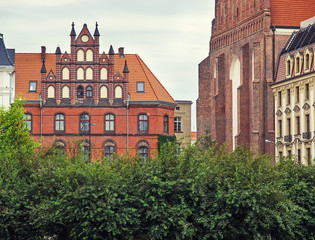 Wroclaw, historic buildings in city center. Poland