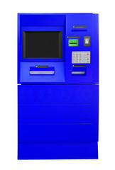 ATM Bank Cash Machine - blue