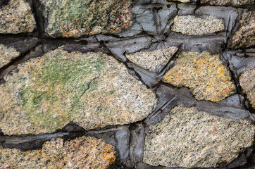 Texture of granite stone wall as a background