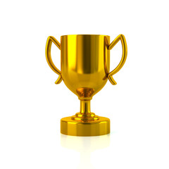 Gold trophy cup