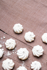 small spiral meringues - shallow depth of field