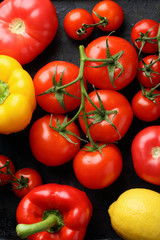 Dark vegetables background