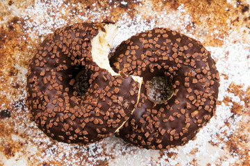 donuts with chocolate
