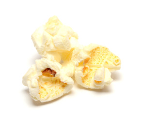 Popcorn isolated on white background