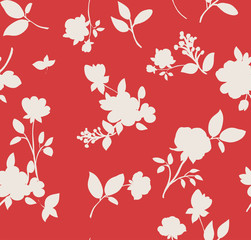 seamless rose silhouette for Christmas  