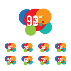 discount off circle abstract full color