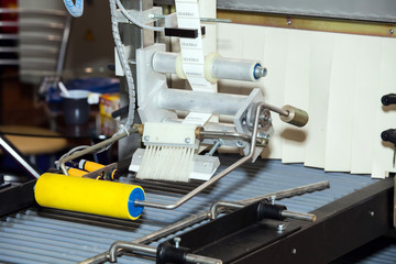 Labeling product machine in food industry