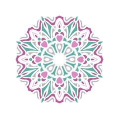 Kaleidoscope big bud. Oriental pattern illustration. Flower background