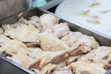 Boiled chickens - A Popular Thailand food.
