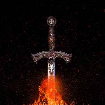 Sword on fire