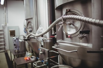 Pipe on machinery in brewery