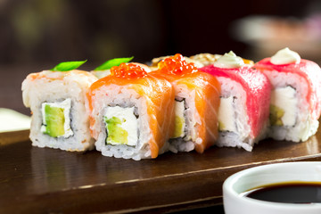 Rainbow Maki Sushi