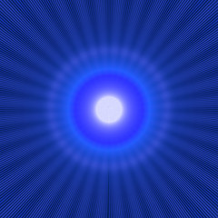 blue halo effect with shiny rays