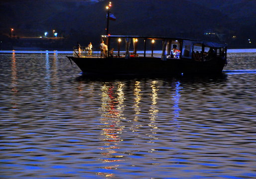 N&auml;chtliche Bootsfahrt auf dem See Genezareth