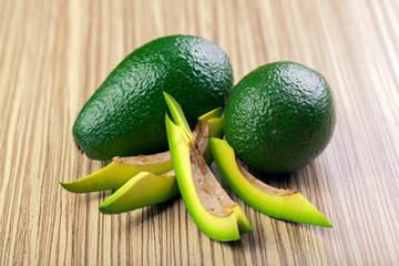 avocado on a wooden background