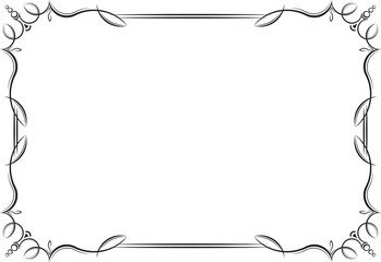 Vintage black frame with empty place for your text or other desi