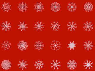 Set of vector snowflakes