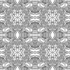 Adult Coloring Book Ornament Ethnic. Seamless Pattern.