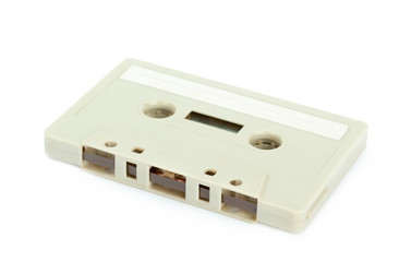 vintage cassette tape isolated white background
