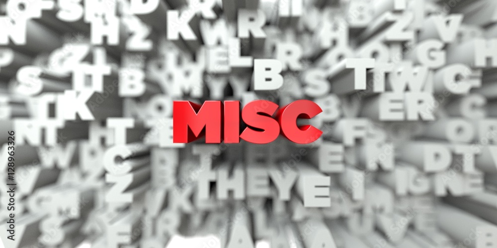 Fototapete misc - red text on typography background - 3d rendered royalty free stock image. this image can be u